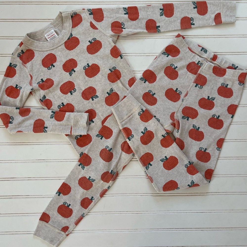 HANNA ANDERSSON 100% Organic Cotton Fall Thanksgiving Pumpkin Pajama Set